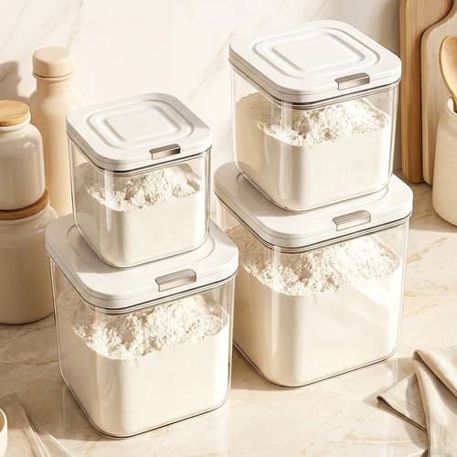 Kitchen flour bin with - bin,