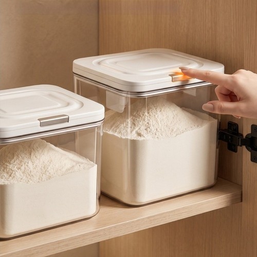Kitchen flour bin with - flour,